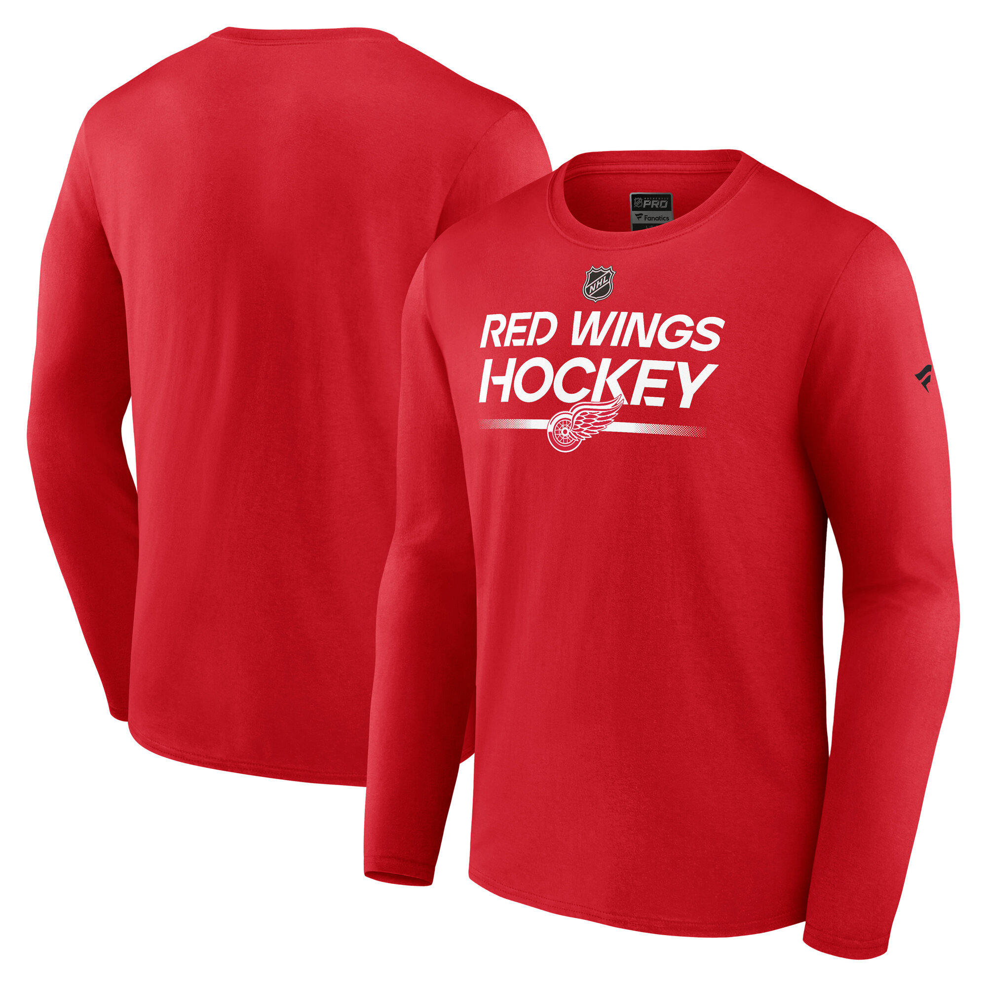 Men's Fanatics Red Detroit Red Wings Authentic Pro Primary Long Sleeve T-Shirt
